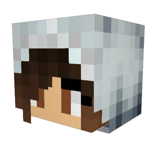 Bella7103 Minecraft avatar head, 3D render