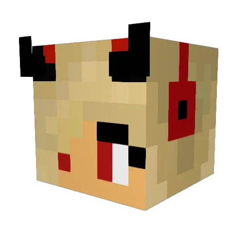 Bella959 Minecraft avatar head, 3D render