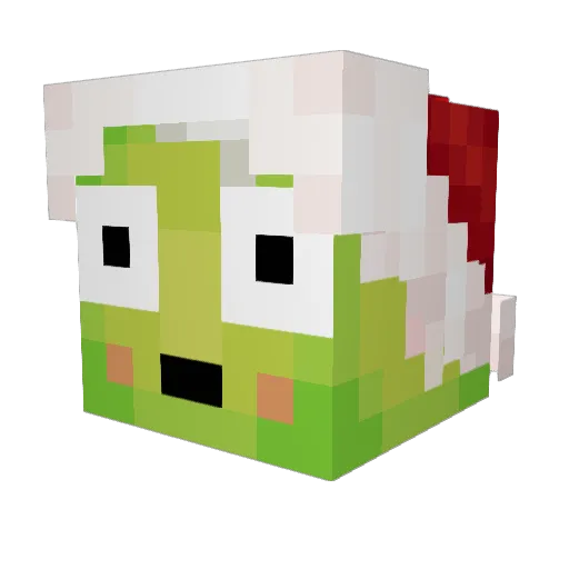 BellaDef Minecraft avatar head, 3D render