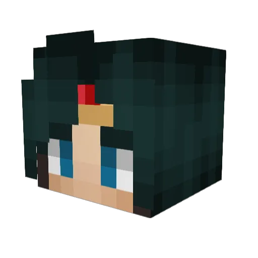 BellaFett Minecraft avatar head, 3D render
