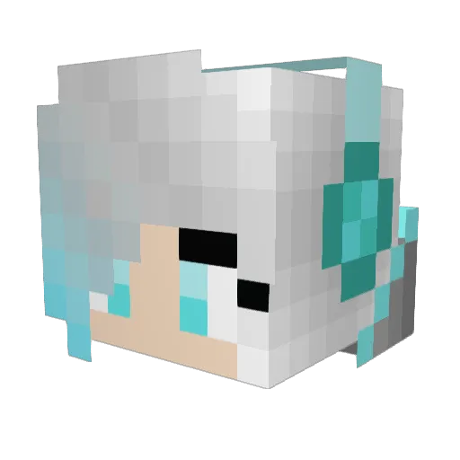 BellaLiz Minecraft avatar head, 3D render