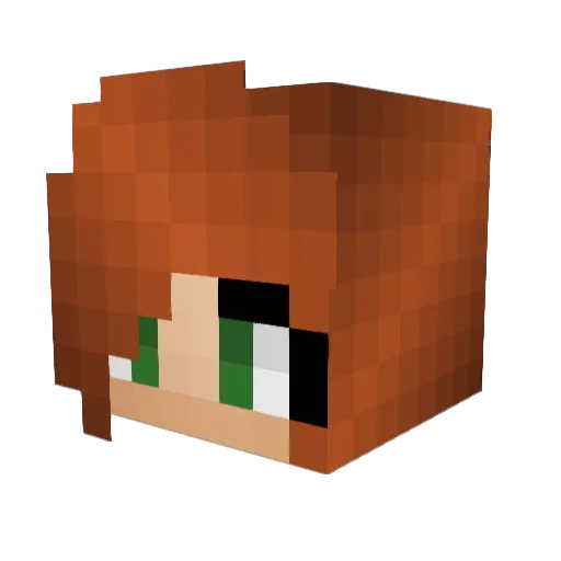 BellaMe21 Minecraft avatar head, 3D render