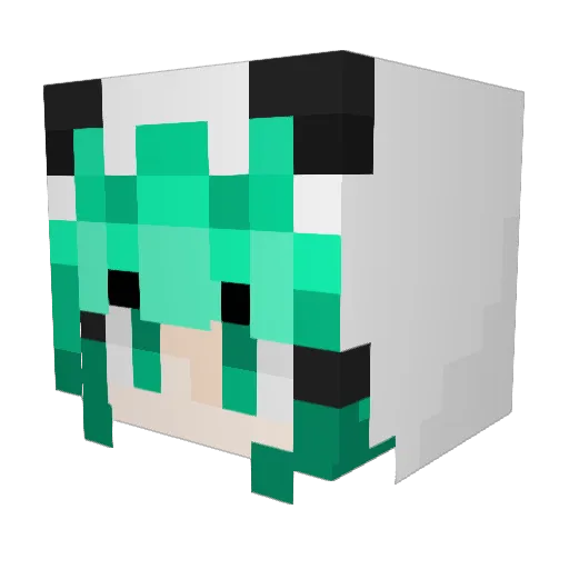 BellaPrimrose Minecraft avatar head, 3D render