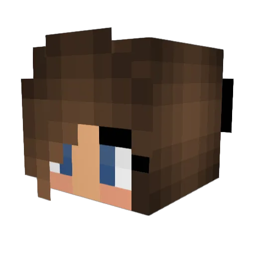 BellaSparklezz Minecraft avatar head, 3D render