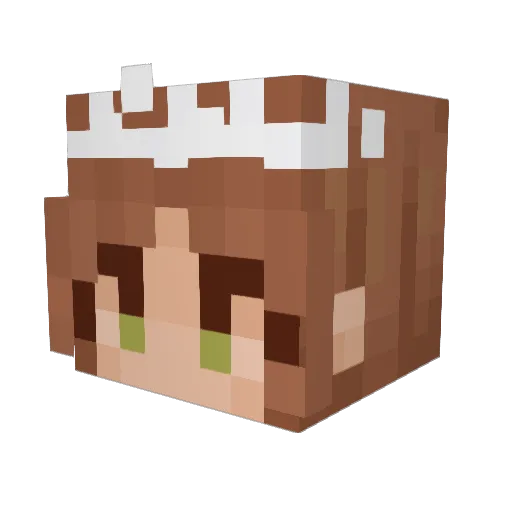 BellaStarr4 Minecraft avatar head, 3D render