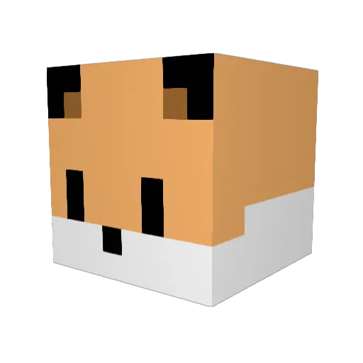 BellaTiti Minecraft avatar head, 3D render