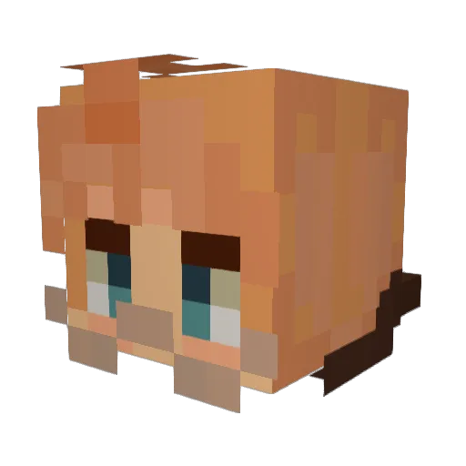 BellaVader Minecraft avatar head, 3D render