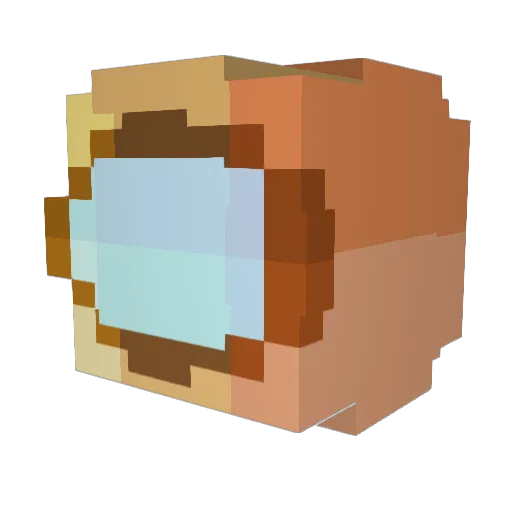 BellaZoo Minecraft avatar head, 3D render