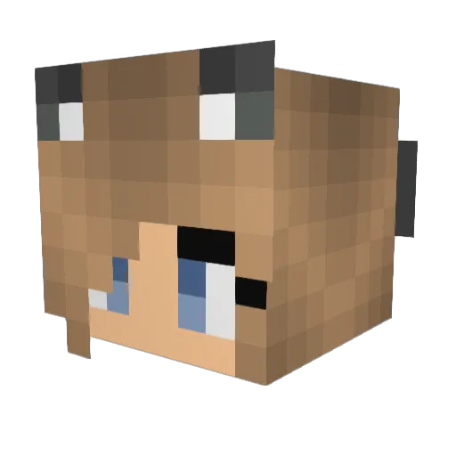 Bella_7 Minecraft avatar head, 3D render