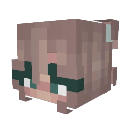Bella_8 Minecraft avatar head, 3D render