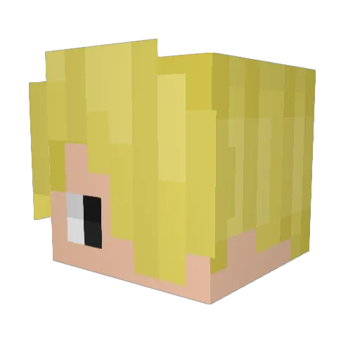 Bella_Muaaa Minecraft avatar head, 3D render