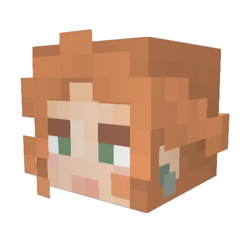 Bella_b17 Minecraft avatar head, 3D render