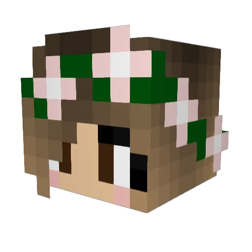BellaaBananaa Minecraft avatar head, 3D render