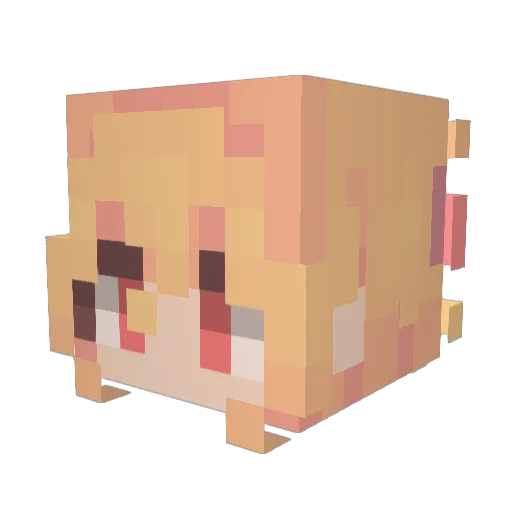 BellaaNova Minecraft avatar head, 3D render