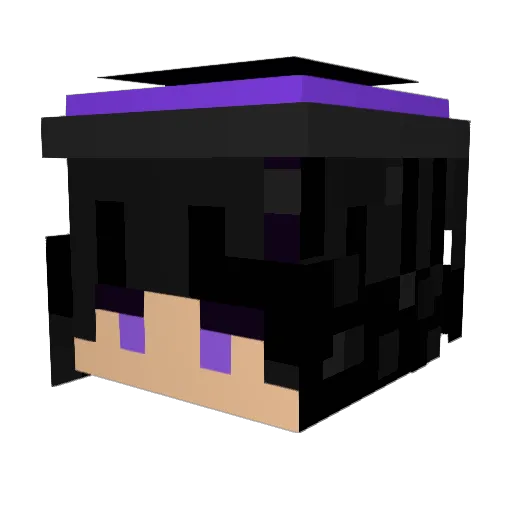 Bellaadonnaa Minecraft avatar head, 3D render