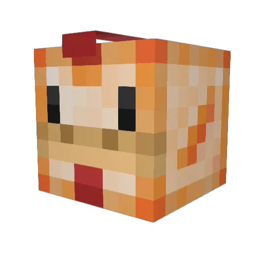 Bellamys Minecraft avatar head, 3D render