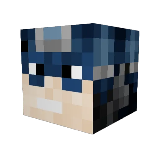 Bellapece Minecraft avatar head, 3D render