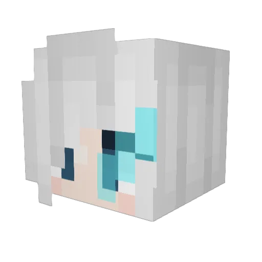Bellarose15 Minecraft avatar head, 3D render
