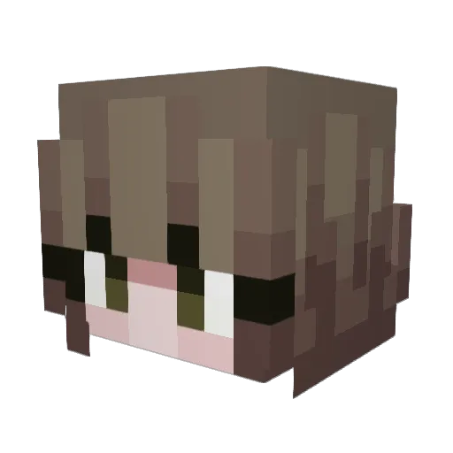 Bellasiel Minecraft avatar head, 3D render