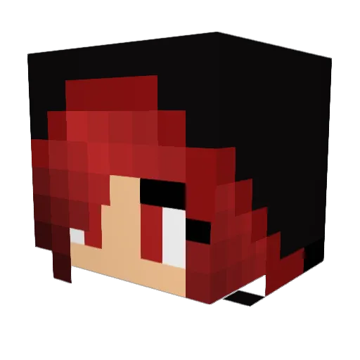 BellatheBrave Minecraft avatar head, 3D render