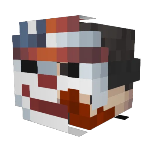 Bellator Minecraft avatar head, 3D render