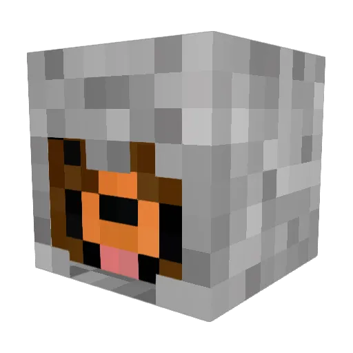 Bellatzu Minecraft avatar head, 3D render