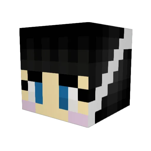 Belldandy47 Minecraft avatar head, 3D render