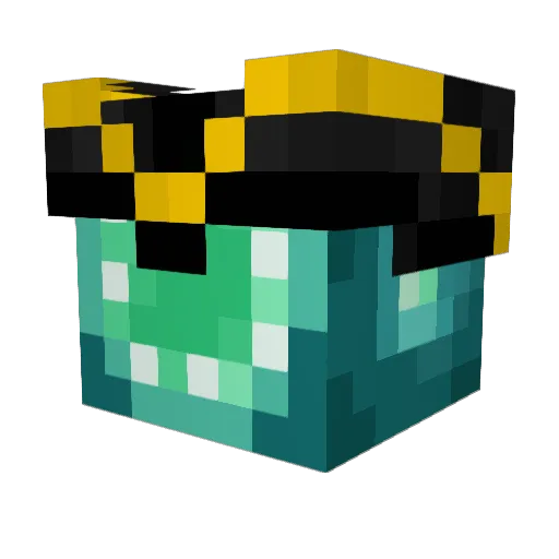 Belle2008 Minecraft avatar head, 3D render