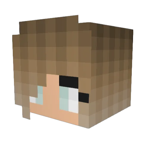 Belle80444 Minecraft avatar head, 3D render