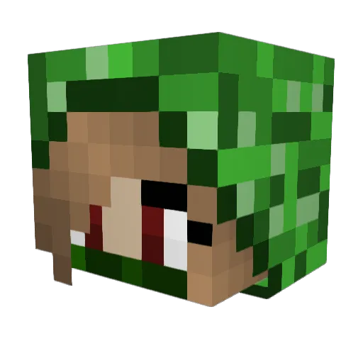 BelleAngel Minecraft avatar head, 3D render