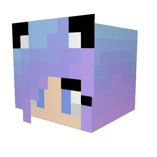 BelleIsMe999 Minecraft avatar head, 3D render