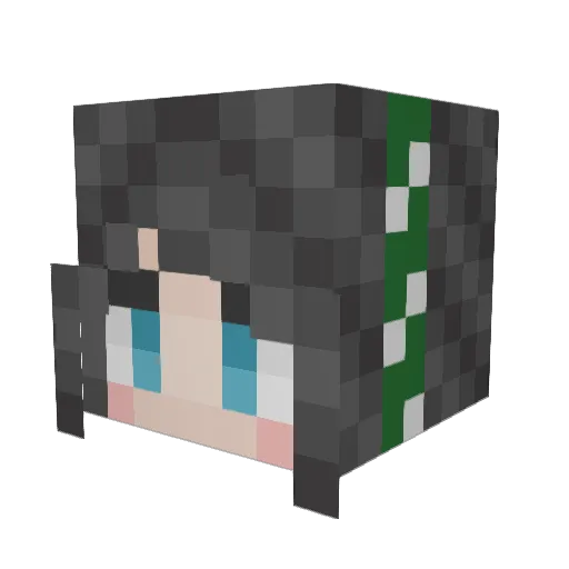 BelleRosee Minecraft avatar head, 3D render