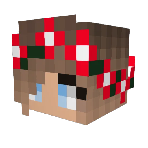 BelleThePenguin Minecraft avatar head, 3D render
