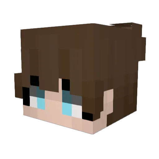 BelleWarfare Minecraft avatar head, 3D render
