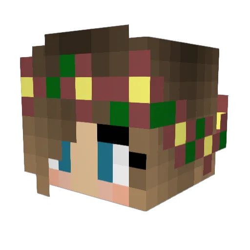 Bellebnt Minecraft avatar head, 3D render