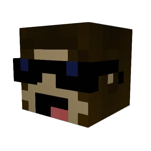 Belledur Minecraft avatar head, 3D render