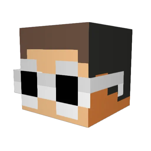 Bellemaye Minecraft avatar head, 3D render