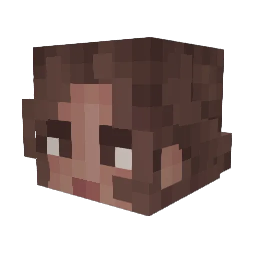 Bellen508 Minecraft avatar head, 3D render