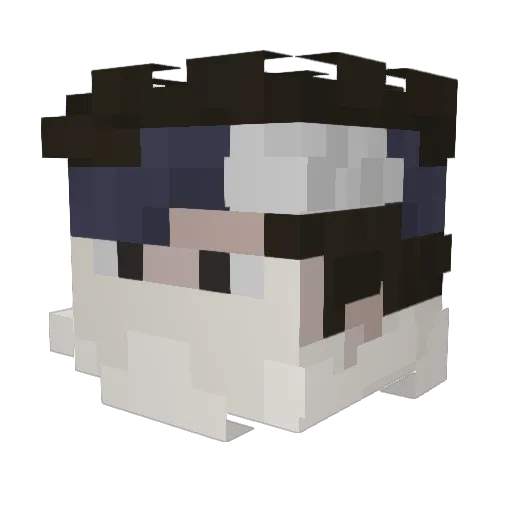 Bellern Minecraft avatar head, 3D render