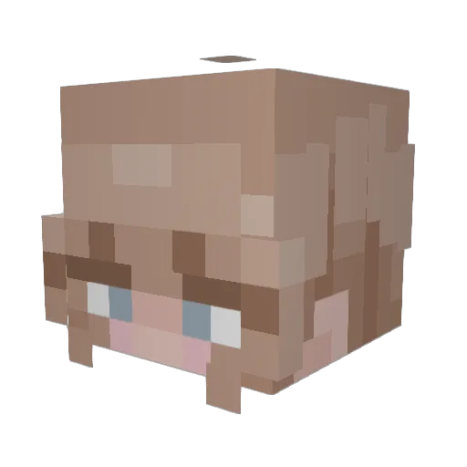 Bellerosenary Minecraft avatar head, 3D render
