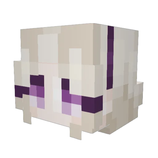 Bellewoof Minecraft avatar head, 3D render