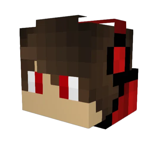 Bellia04 Minecraft avatar head, 3D render