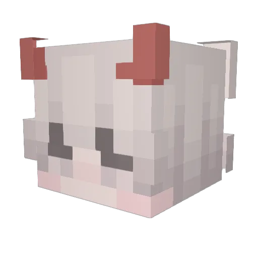 Bellificent Minecraft avatar head, 3D render