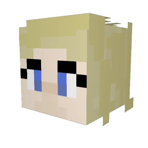 Bellikk Minecraft avatar head, 3D render