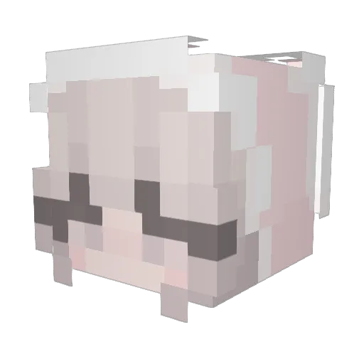 Bellioness Minecraft avatar head, 3D render