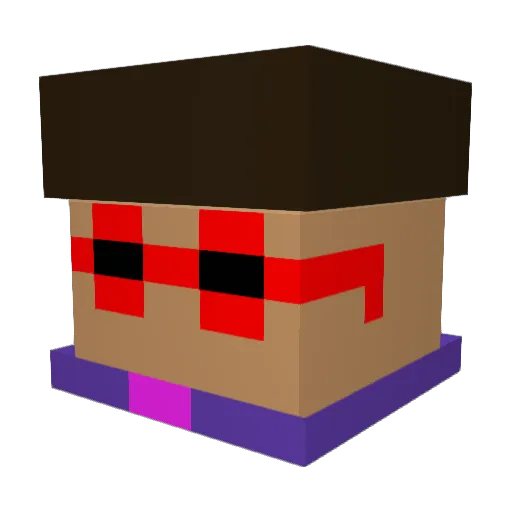 Bellious26 Minecraft avatar head, 3D render