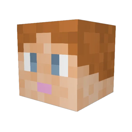 Bellisgamer Minecraft avatar head, 3D render