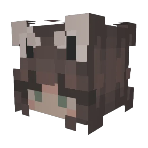 BellisiaQ Minecraft avatar head, 3D render