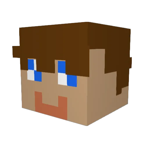 Bello334 Minecraft avatar head, 3D render