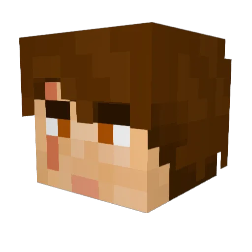 Bello37 Minecraft avatar head, 3D render